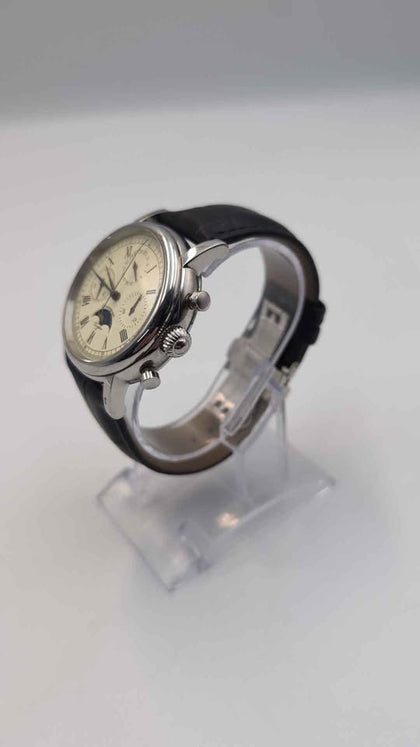 Sugess MoonPhase Master Chronograph Mechanical Watch - Seagull 1963 Mov. - Unboxed W/ Leather Strap