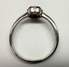 9CT WHITE GOLD CLUSTER RING SIZE Q