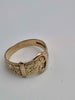 9ct Yellow Gold Buckle Ring – Size R – 3.80 Grams - Vintage Style Ring