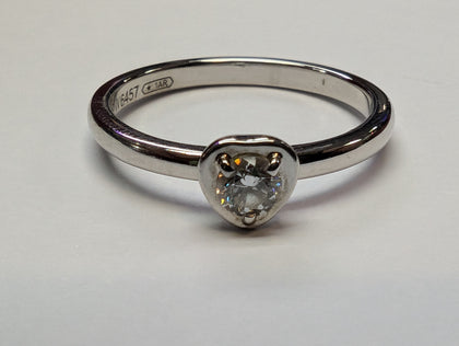 9CT WHITE GOLD CARTIER ENGAGEMENT RING BOXED SIZE K 1/2 PRESTON STORE