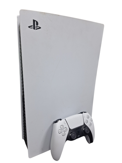 Sony PlayStation 5 Console, 825GB, White, Unboxed With All Leads And Official DualSense Controller