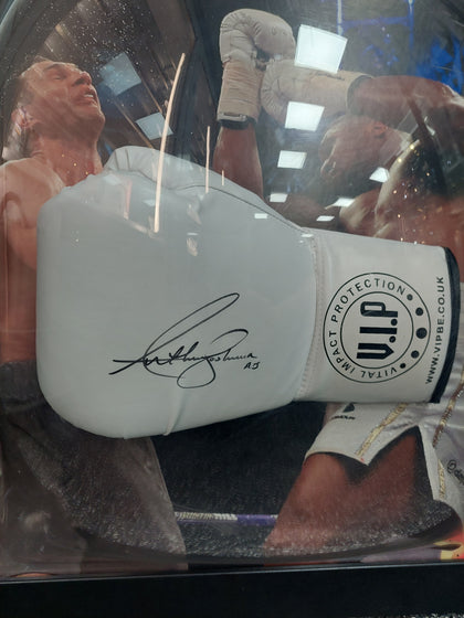 Anthony Joshua Signed Boxing Glove in Case-ICONS ON TOUR Certificate of authenticity