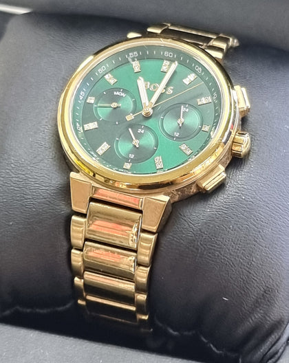 BOSS Women's One Green Dial Quartz Watch