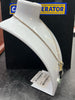 Silver Chain and Monkey Green Pendant 18", 18.71g