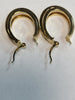 9ct Yellow Gold Triple Band Hoop Earrings - 2.30g - Hallmarked