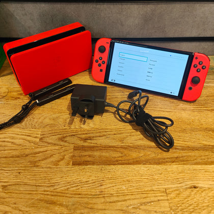 Nintendo Switch Console, 64GB OLED Mario Red + Red Joy-Con