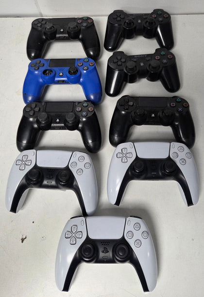 **JOB LOT** 9 x FAULTY Sony PS3, PS4, PS5 Controllers
