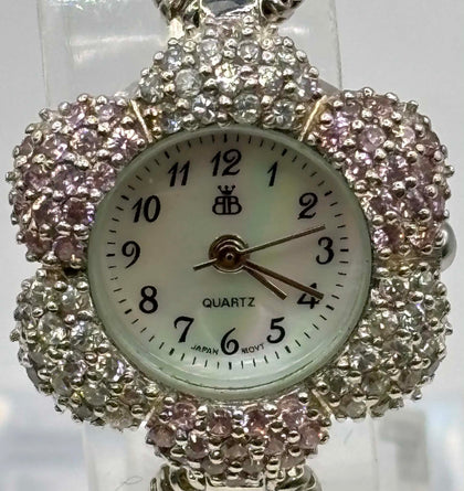 1990's Elegant Brooks & Bentley Ladies Flower Watch boxed with extra links
