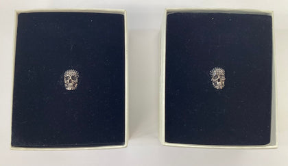 Alexander McQueen Pave Skull Stud Earrings