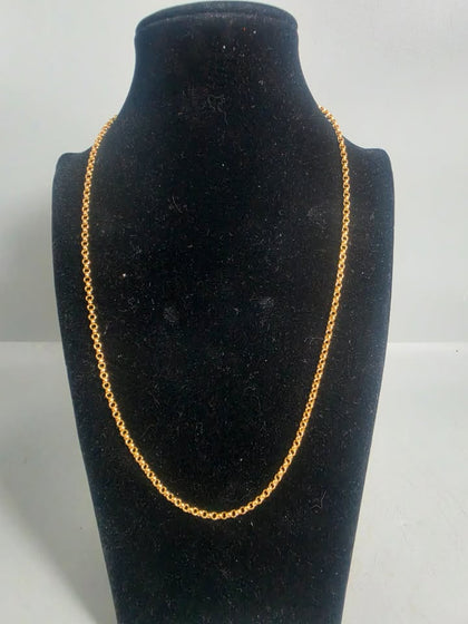 9ct GOLD NECKLACE 375 3.6G 20'' in Length (HOLLOW)