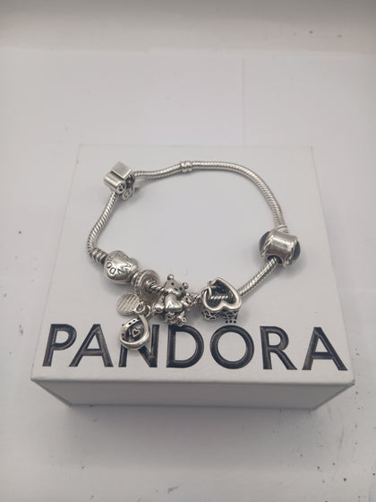 PANDORA BRACELET WITH 5 CHARMS
