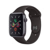 Apple Watch Series 5 (GPS, 44mm) - Space Grey Aluminium Case with Black Sport Band (Renewed)