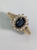 18CT GOLD BLACK STONE & DIAMOND RING PRESTON STORE