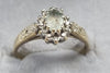 9ct Gold ring + Clear stones Size O