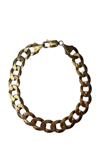 9ct Gold Flat Curb Bracelet