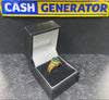 22ct Gold Green Stone Ring (Size T), 8.6g