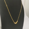 22K Gold, (919 Pure Gold) Necklace with Small Pendant, 3.40Grams, Length: Approx. 16" Length