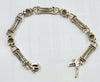 14ct Yellow/White Gold Diamond Bracelet 7.5"