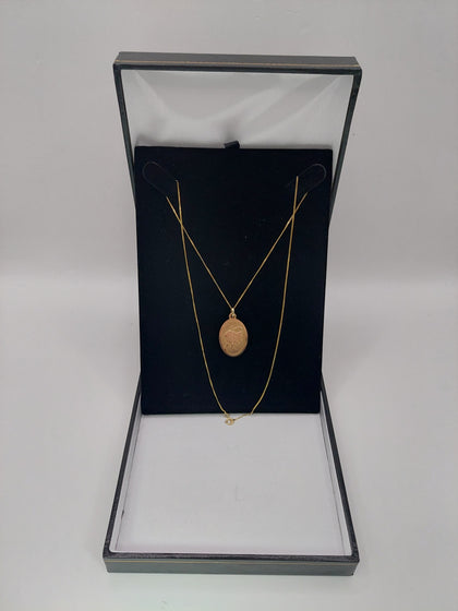 9ct Gold Chain & Lion Pendant - 2.35g Weight, 18