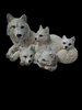 Pups Protection Mother Wolf and Cubs Figurine - 20.5cm