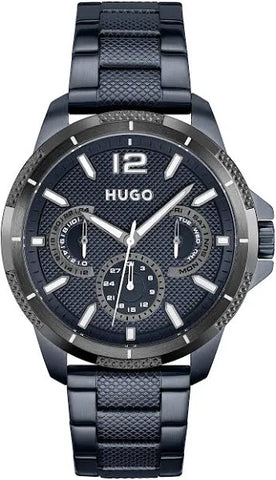 HUGO #SPORT Men's Blue IP Bracelet Watch