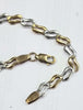 9ct White/Yellow Gold Bracelet 7.5"