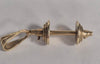 9ct Yellow Gold Barbell Pendant - 6.85G . Hallmarked