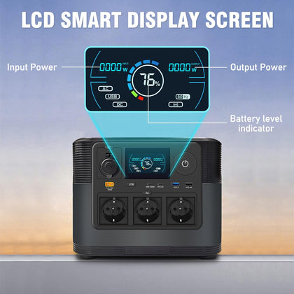 LVYUAN Rechargeable Energy Supply Power Station Generators Portable 1200W Solar Portable Power Stations for Home/out Door
