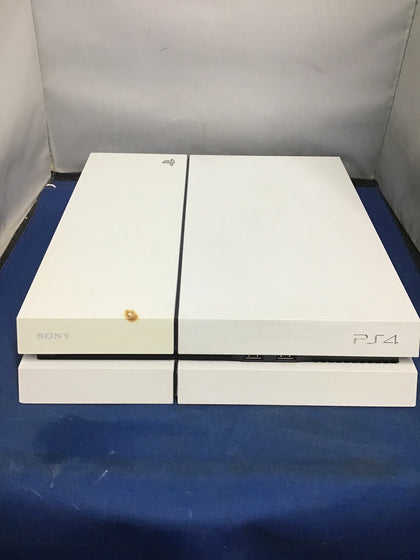 White ps4 with black pad.