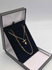 Yellow Gold 3 in 1 Figaro Vintage Style Necklace With T bar & SIS Heart Pendant - 3.81 Grams - 18" Long