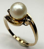 9ct gold ring with pearl size M 1/2