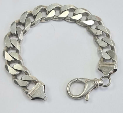 Silver Curb Bracelet 8.5