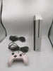 Xbox One S console 500GB white discounted with wired controller and power cables - crack on casing and discolouration