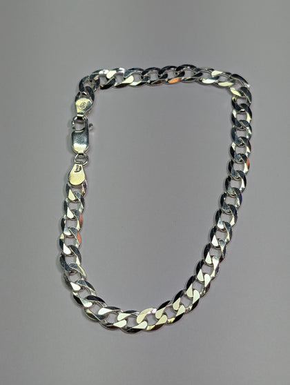 Brand New Silver Curb Bracelet