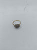 9CT Yellow Gold Ring With CZ Stone Flower - 2.62 Grams - Size T - Fully Hallmarked