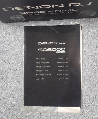 Denon DJ X1850 PRIME Professional 4-Channel DJ Club Mixer with Smart Hub, Dual USB Audio, Four Phono/Line Inputs + Digital Inputs - Crisp OLED Display