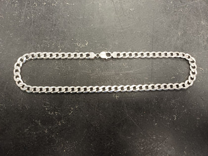 925 Silver Curb Chain Necklace 64.01g