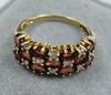 9ct Gold Garnet Ring Size "P1/2"
