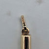 Vintage 9CT Yellow Gold Tubular Cross Crucifix Charm Pendant - 2.44 Grams