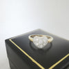 9K Gold Love Heart Ring with Gorgeous CZ Stones, 1.72Grams Total, 375 Hallmarked & Tested,  Size: M