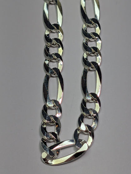 Brand New Silver Figaro Bracelet
