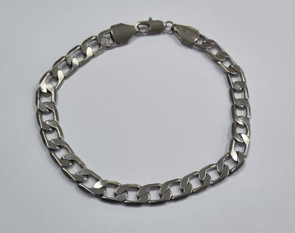 Silver Curb Bracelet 9
