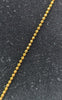 375 9K YELLOW GOLD HALL, BEAD CHAIN. WITH WEB DESIGN, 18", 8.5G, PRE OWNED