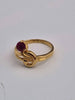 22ct Yellow Gold Ruby Swirl Ring – 2.81g – Size M – Elegant Vintage Style