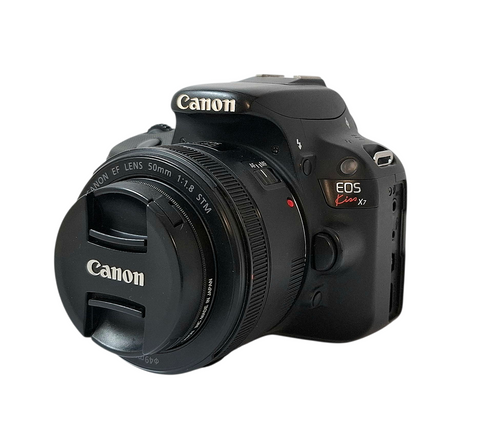 Canon Eos Kiss X7  DSLR + Canon EF 50mm f/1.8 STM Lens