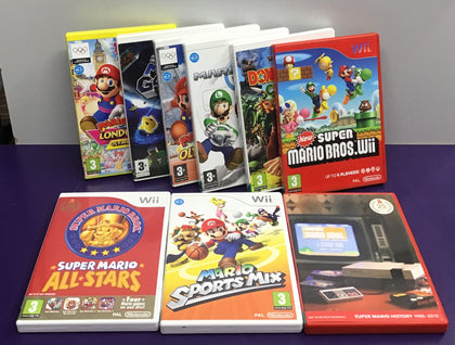 **SUPER MARIO** Nintendo Wii 8 Game Bundle +++ 25 Year Anniversary DVD