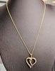 9CT GOLD NECKLACE 18" WITH HEART PENDANT LEIGH STORE