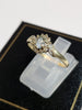 9ct Yellow Gold Ring with Clear Stones - Size P - 1.66g - Hallmarked