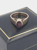 (9ct Hallmarked&Tested) Gold Red Stone Ring, 4.6g, Size L