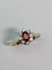9CT Gold Ring With Red And Clear Stones